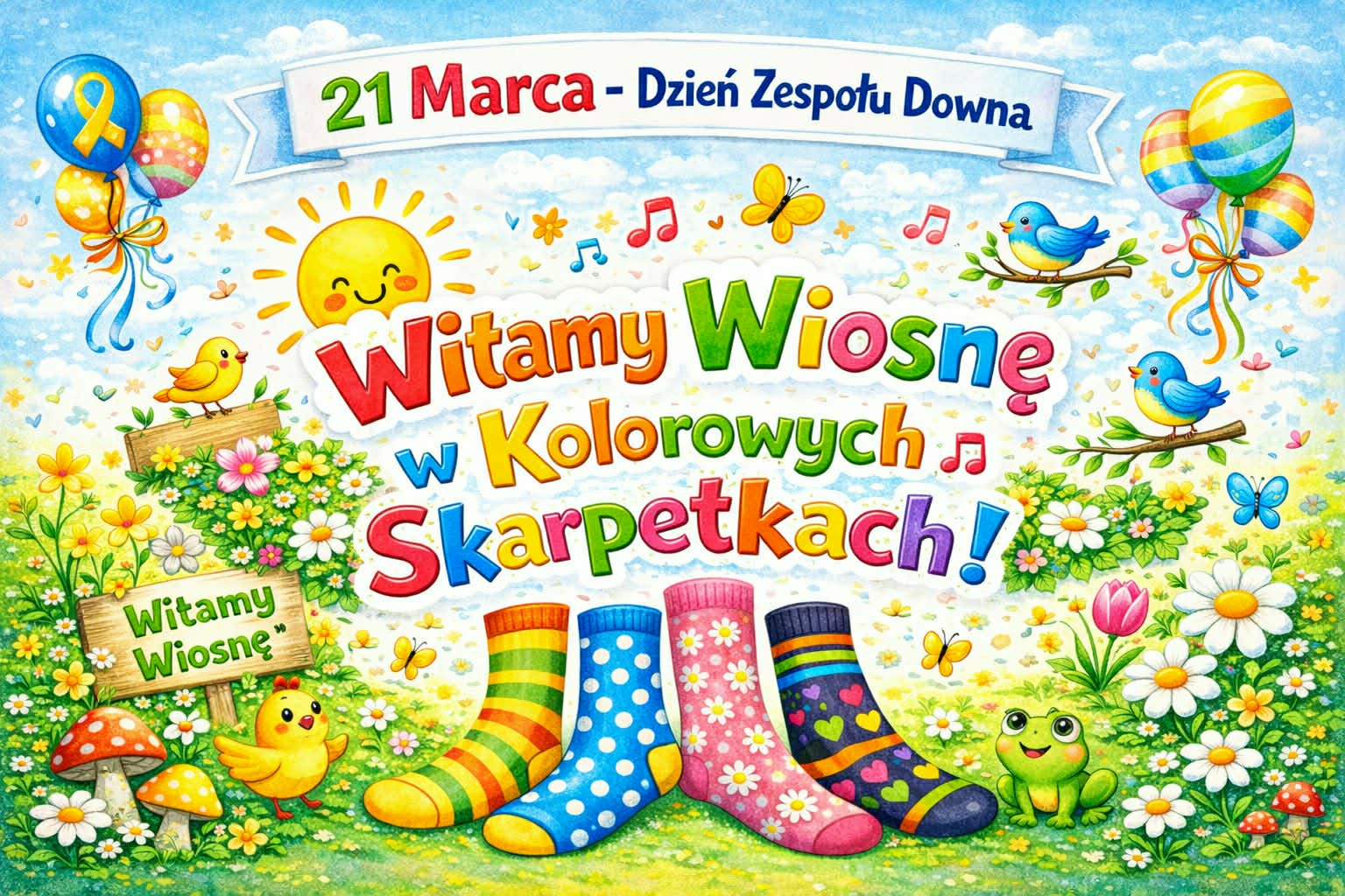 Przywitanie wiosny w kolorowych skarpetkach!